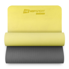 Килимок для фітнесу Hop-Sport HS-T006GM TPE yellow-gray
